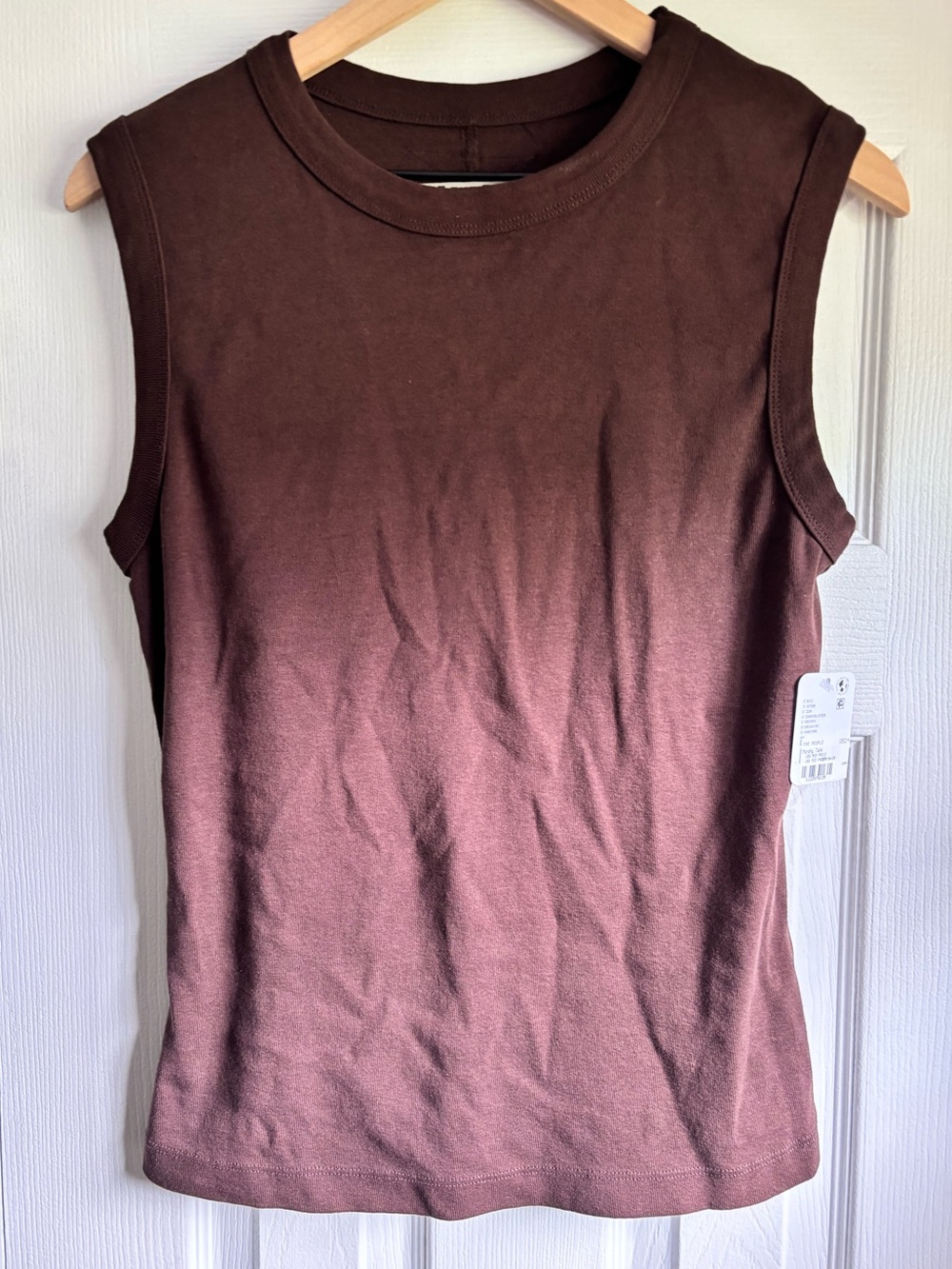 Free People Murphy Cotton Tank - Chocolatier